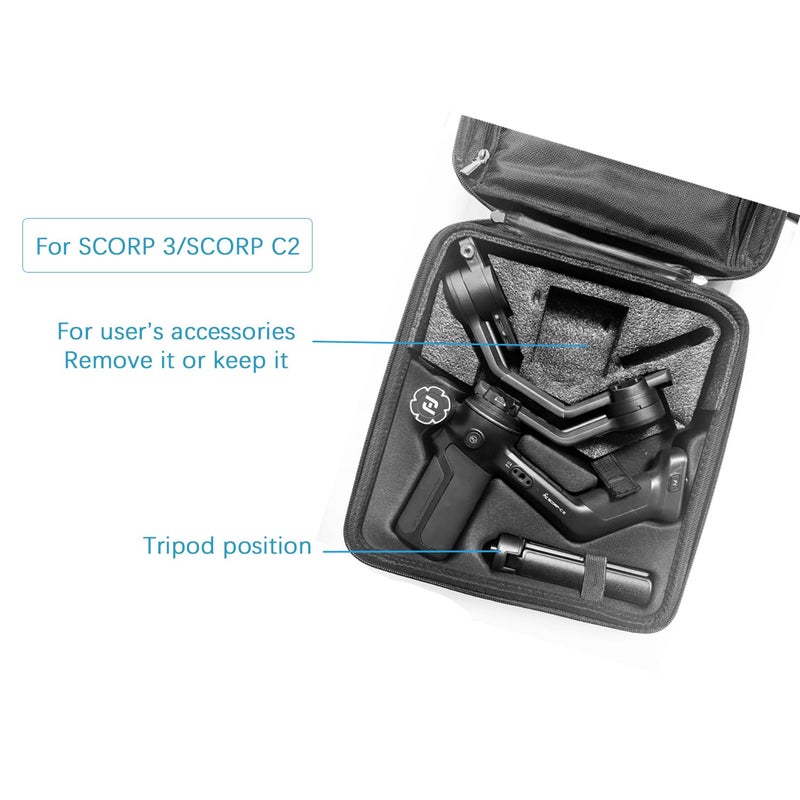 FeiyuTech Carrying Case Portable Storage Bag for Feiyu SCORP-C/SCORP 1 Gimbal Stabilizer,Not Compatible for Other Camera Gimbal Models - Image 5